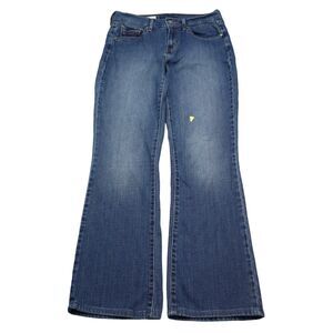 Levi Strauss and Co Pants Womens Blue Bootcut Mid Rise Embroidered Denim Jeans